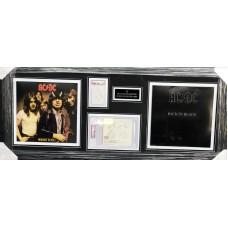 Item #0246 - AC/DC Complete Band Signed Piece With Bon Scott - PSA/DNA - SOLD