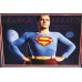 Item #0243 - George Reeves -  "Adventures of Superman" - Framed Remnant Piece of his Superman Cape and Signed Card - SOLD