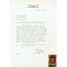 Item # 0214 - Ty Cobb - Signed 1949 Letter (PSA) SOLD!
