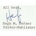 Item # 0090 - Hugh Hefner - Signed 1958 Letter to Bunny Yeager - PSA/DNA