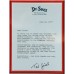 Item # 0055 - Dr. Seuss - (2x) Signed Letter & FDC - PSA/DNA