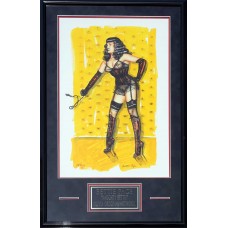 Item # 0025 - Bettie Page "Naughty Bettie" Olivia Original Artwork '99 (Artist and Model Signed) - PSA/DNA