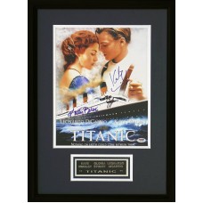 Item # 0207 - Titanic Cast Poster Signed by Kate Winslet, Kathy Bates and Leonardo DiCaprio - PSA